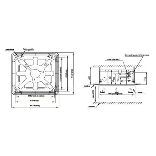 General Climate GCKD-500i кассетный фанкойл General Climate GCKD-500i кассетный фанкойл