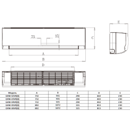 General Climate GHW-03VR(X) настенный фанкойл